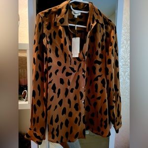 Silk button up shirt